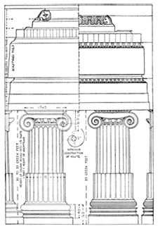 Ionic order in Greek architecture